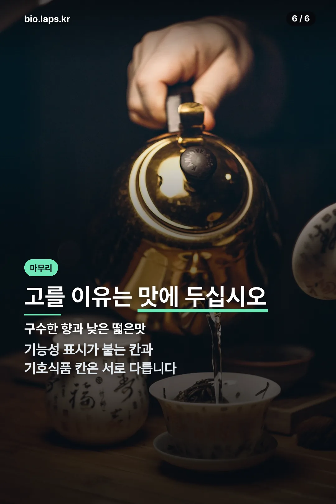 맛으로 고르기 마무리