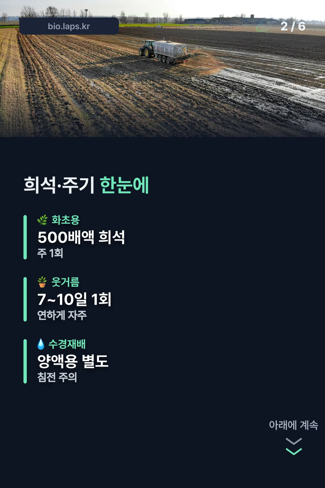 희석 비율 한눈에 보기