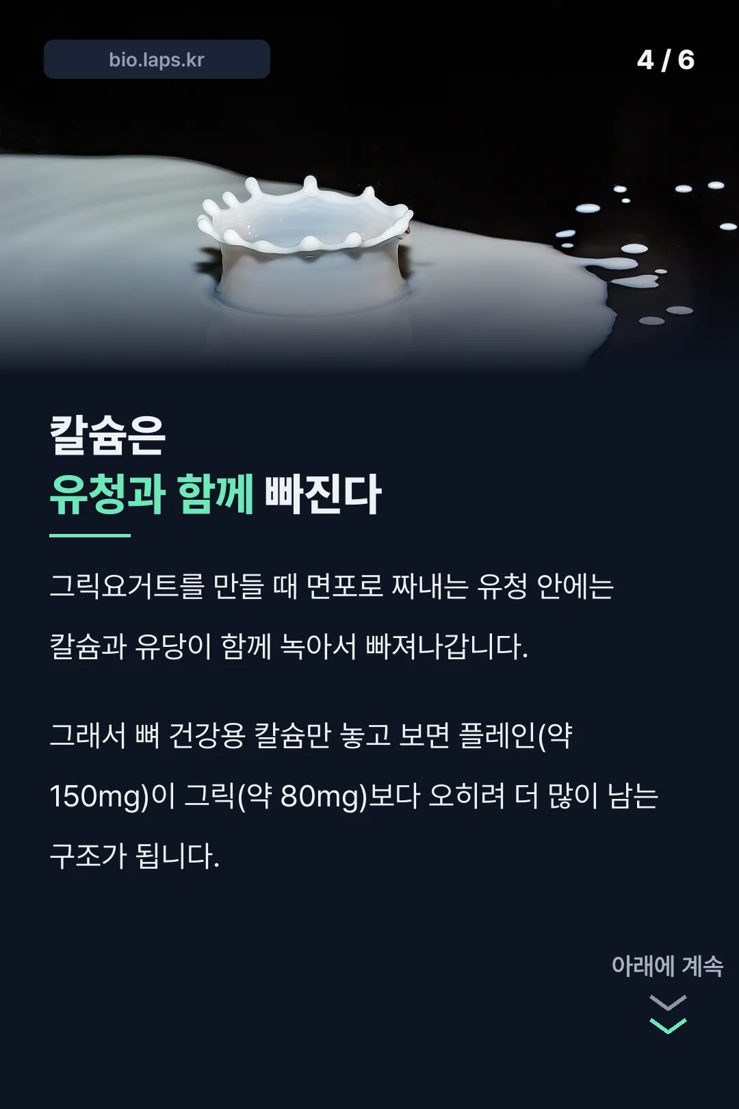 칼슘이 더 많이 남는 이유