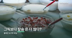 플레인 요거트 효능 — 그릭보다 단백질은 적어도 칼슘은 더 많습니다